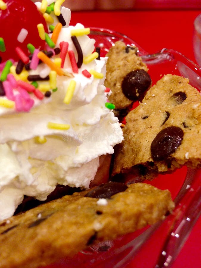 Ice Cream with Whipping Cream Stock Image Image of jelly, cream 46916155