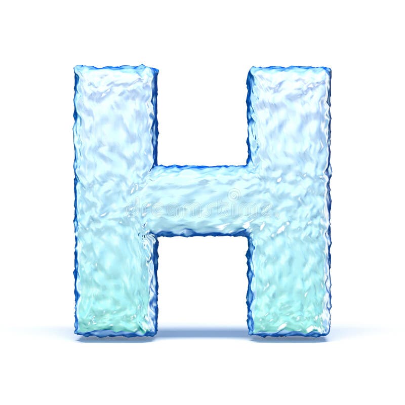 Ice Crystal Font Letter H 3D Stock Illustration - Illustration of ...