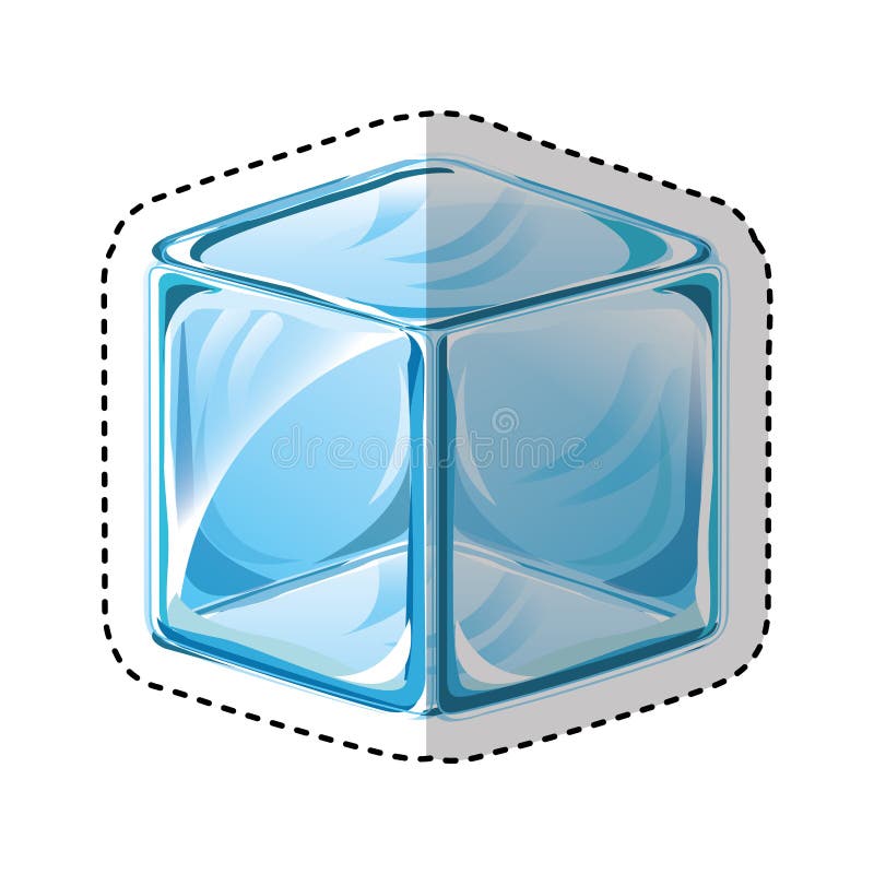 Vector ice cube icon. stock vector. Illustration of light - 104313438