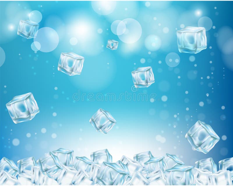 Ice Cube Abstract Background Vector Illustration Stock Vector