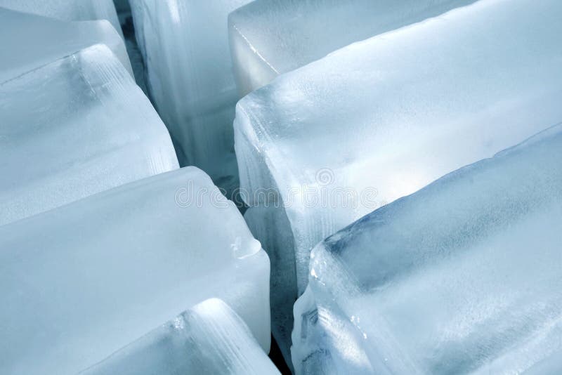 Frozen ice cubes in blue solid and transparent Vector Image