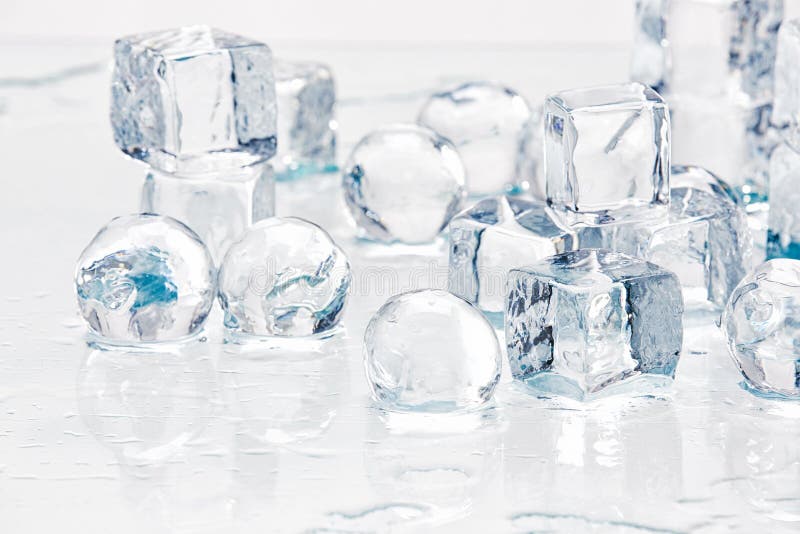 Ice cubes and balls stock photo. Image of macro, cold 72804298