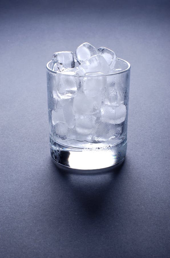 Ice cubes in glass