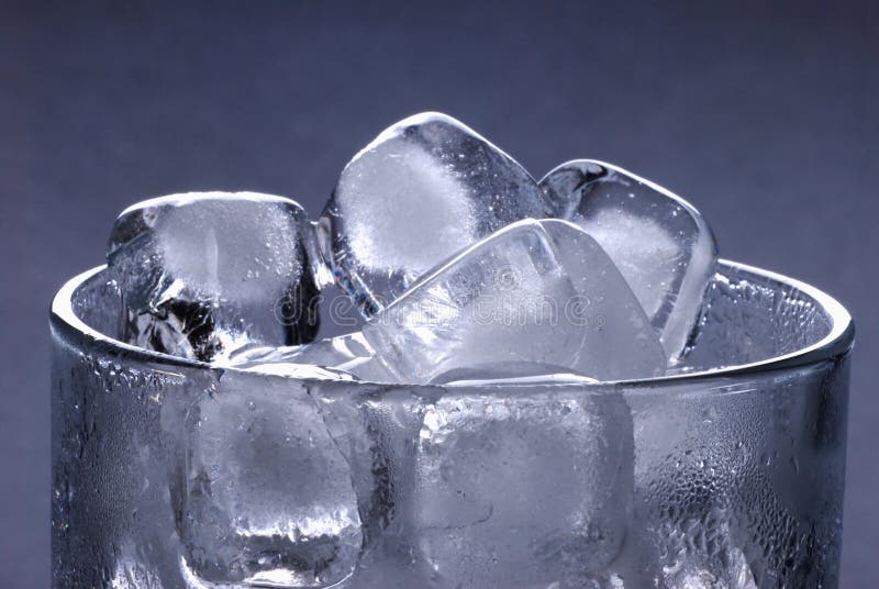 Ice cubes in glass