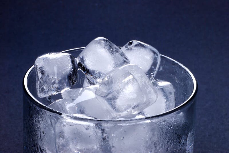 Ice cubes in glass