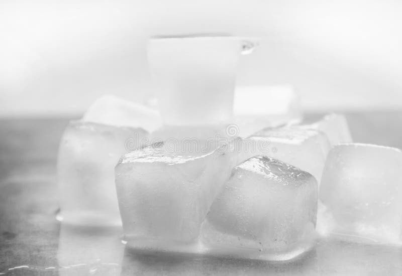 Ice Cubes on a Light Background. Freezing Water Stock Image Image of