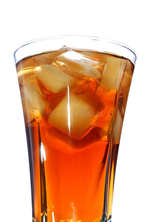 Ice filled soft drink