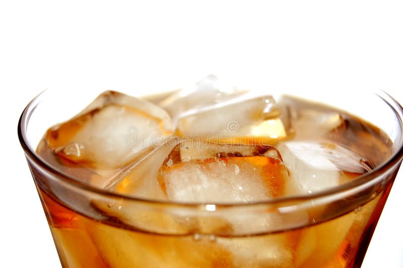 Ice filled soft drink