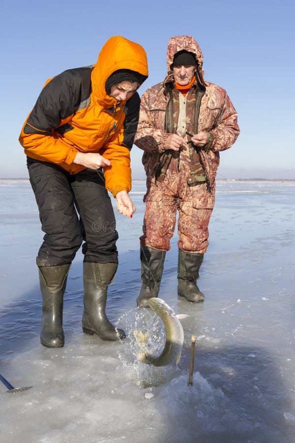 Ice Fishing. stock photo. Image of water, fishing, scoop 28692684