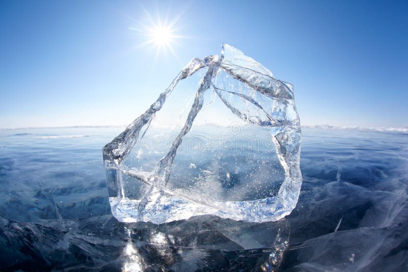 Winter on the Baikal, Ice and Snow on Lake. the Beauty of the Nature of