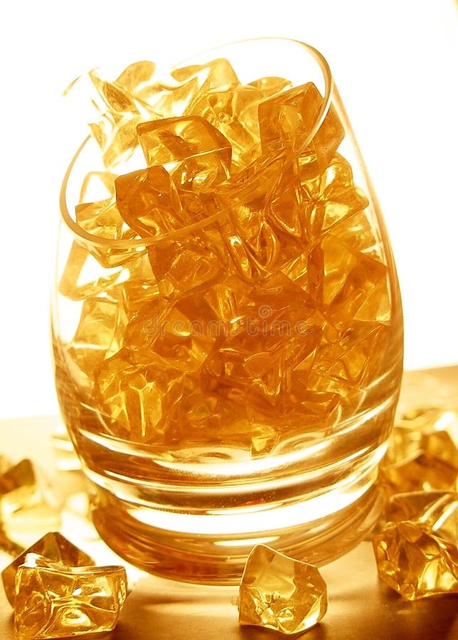 Ice in Glass Warm Tones II Stock Image Image of glass, granular 145843