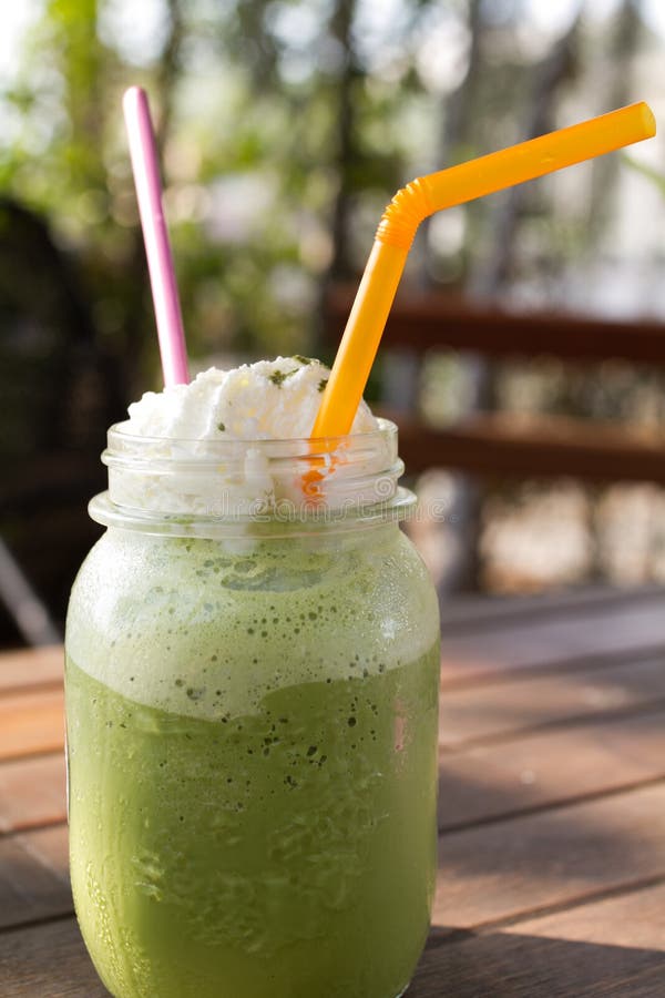 Ice Green Tea at the Coffee Shop. Stock Photo Image of glass, iced