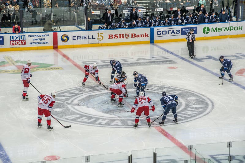 Ice Hockey Game, Players and Referee Editorial Photo Image of male