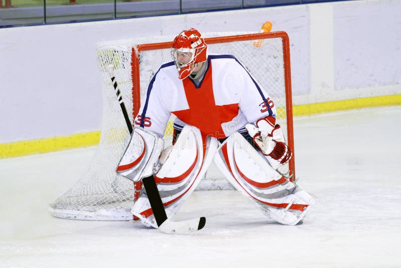 Ice hockey goalie stock photo. Image of defending, goalkeeper 21893022