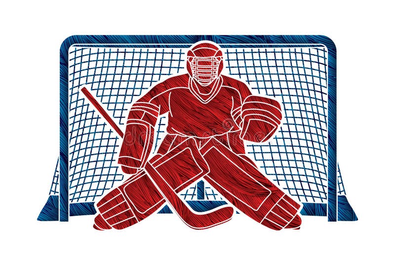 Hockey é Um Jogo Difícil De Desenhar Ilustração do Vetor - Ilustração de  torneio, americano: 253707589