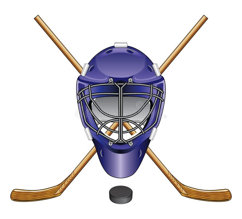 Hockey goalie mask icon cartoon style Royalty Free Vector