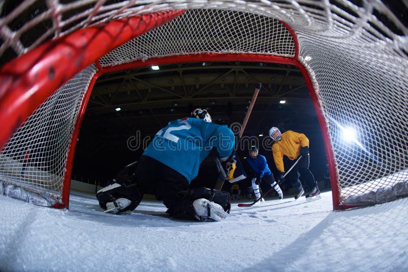 Ice hockey goalkeeper stock image. Image of score, active 60149883
