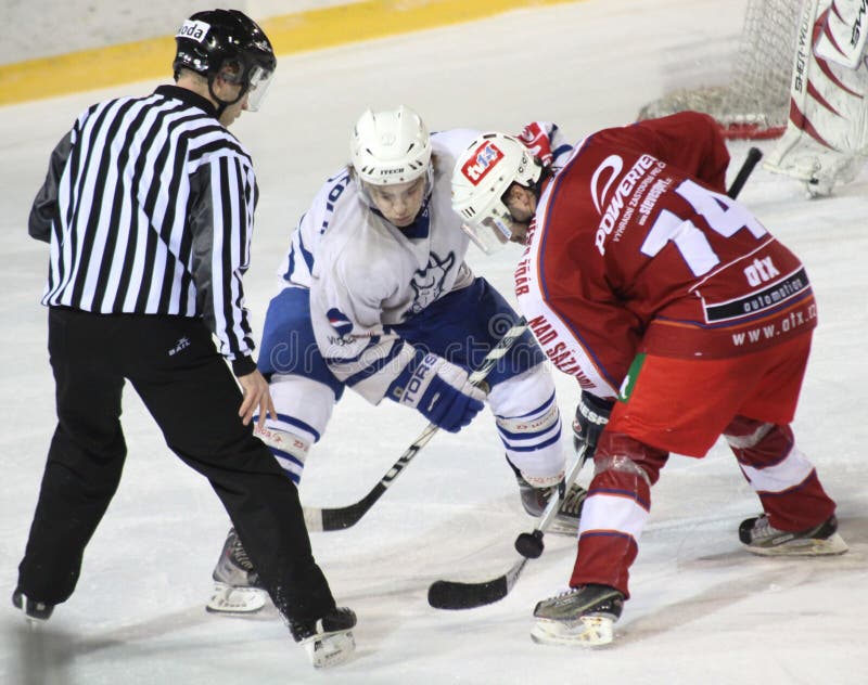 Ice hockey match Zdar vs. Kolin, Czech league December 6, 2009 Zdar N.S, Czech Rep. Final score for Kolin 6:1