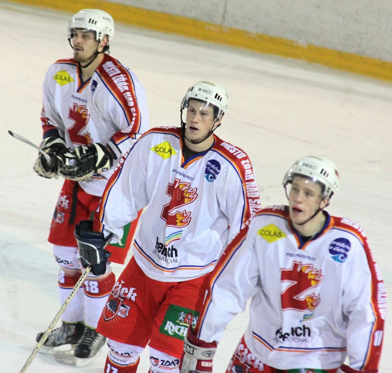 Ice hockey match Zdar vs. Pelhrimov, Czech league December 27, 2009 Zdar N.S, Czech Rep. Final score for Zdar 6:2