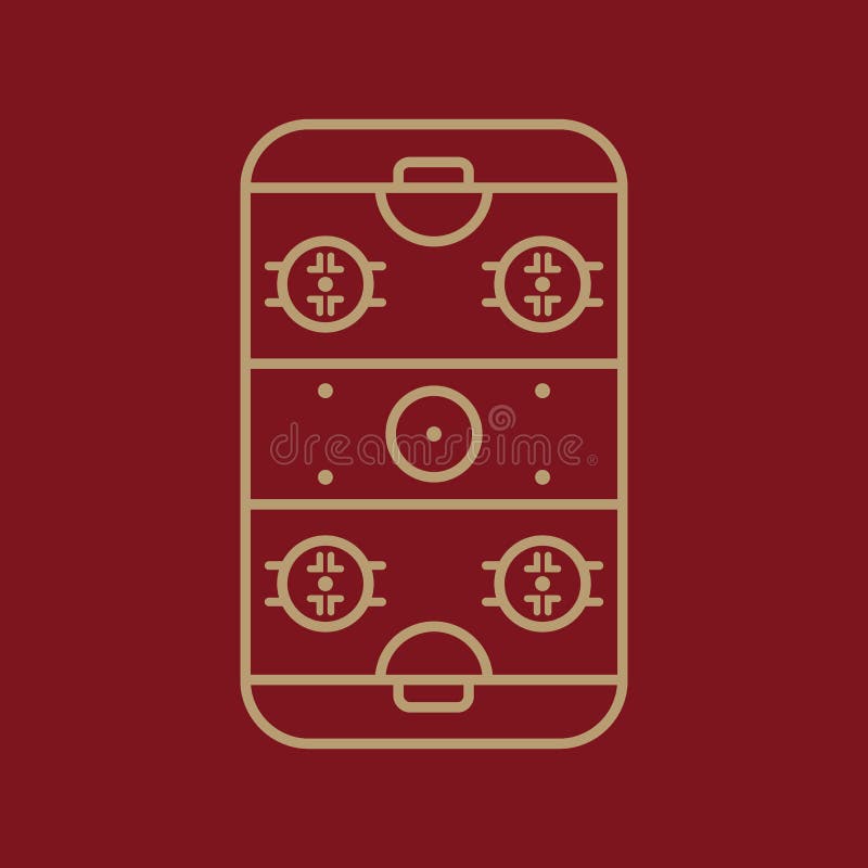 Ice Hockey Rink Icon. Game Symbol Stock Vector Illustration of team