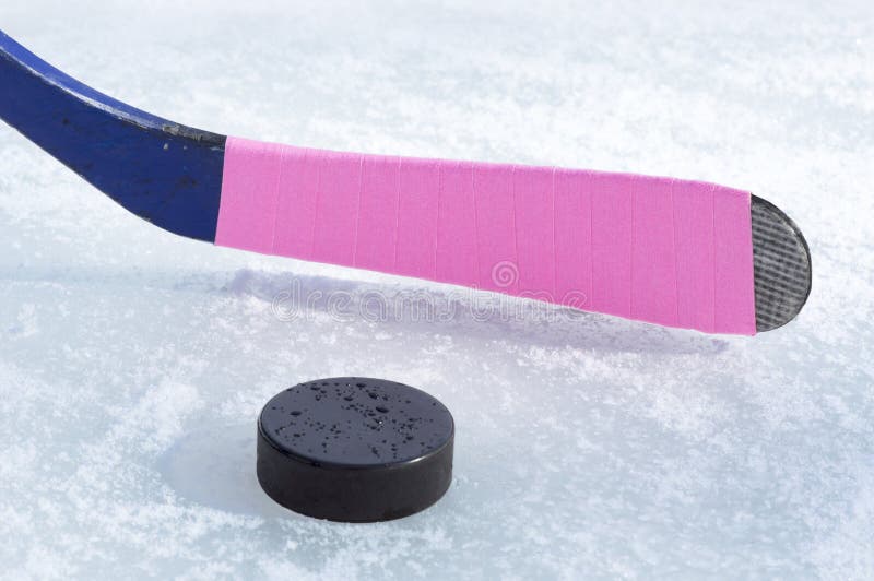 pink hockey stick