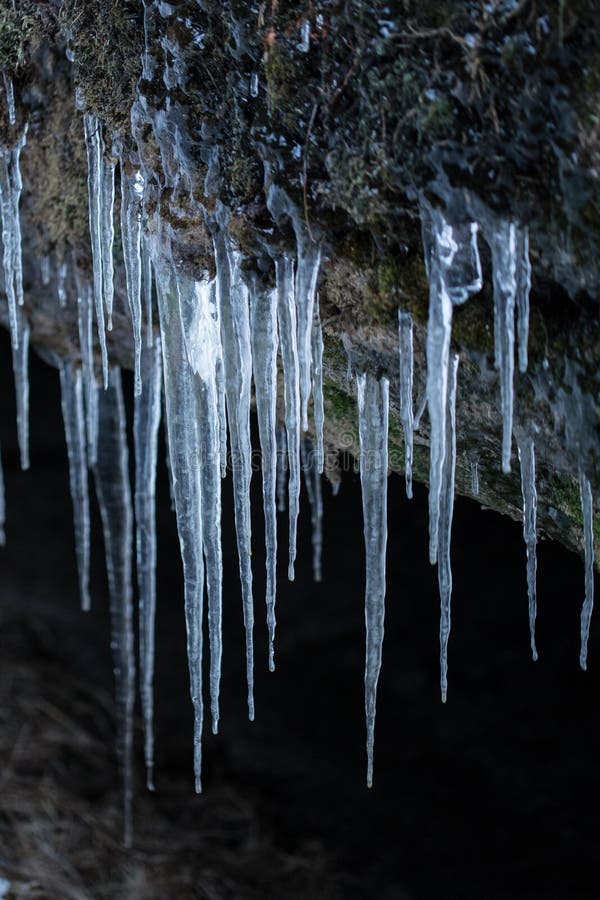 Ice, icicles in water stock image. Image of icicle, abstract 141962215