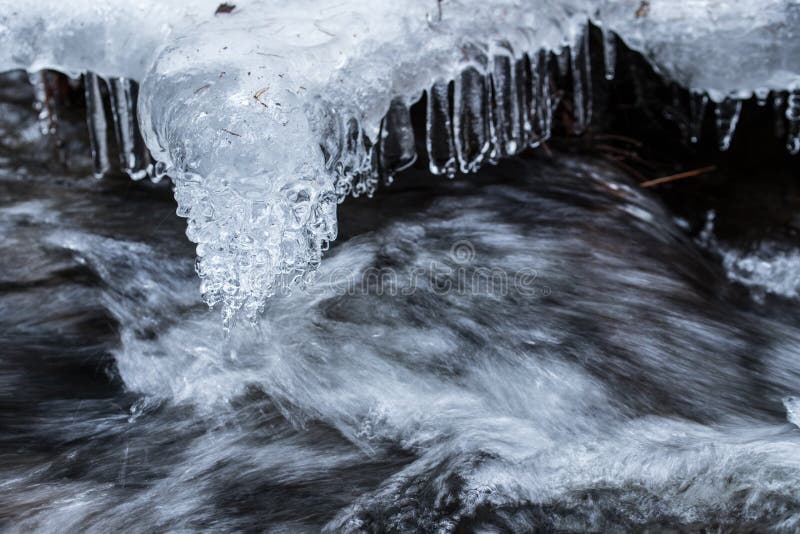 Ice, icicles in water stock image. Image of drop, clear 141962457