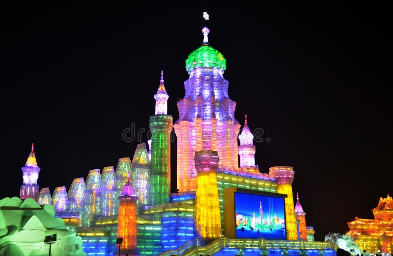 Ice light in Harbin, China, Hei Longing Province