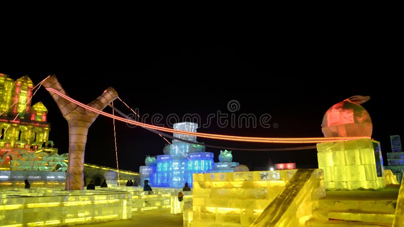 Ice light in Harbin, China, Hei Longing Province