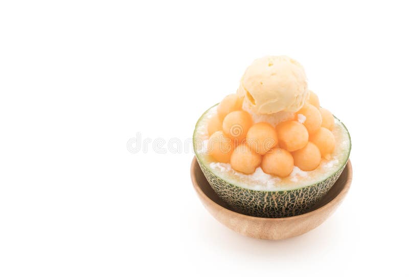 Ice Melon Bingsu, Famous Korean Icecream Stock Photo Image of foods