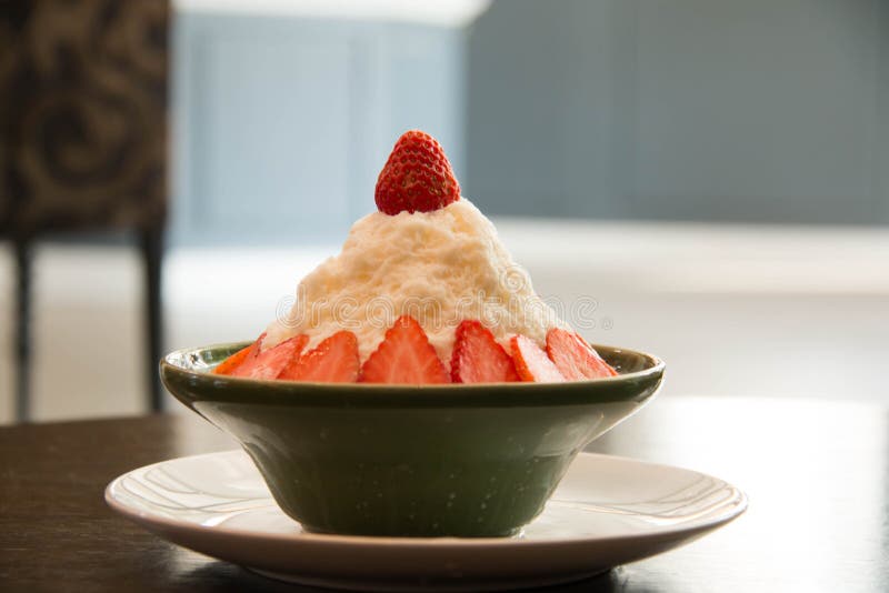 Ice milk Korean dessert, bingsu stock images