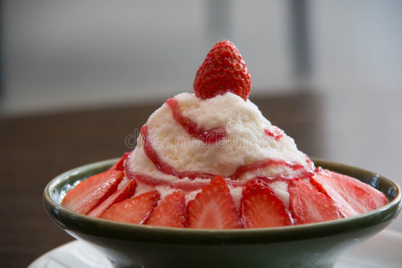 Ice milk Korean dessert, bingsu royalty free stock images
