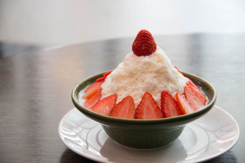 Ice milk Korean dessert, bingsu royalty free stock image