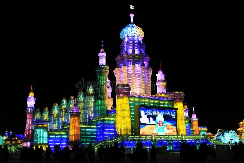 Ice Sculpture at the Harbin stock photo Ice Sculpture at the Harbin stock photo