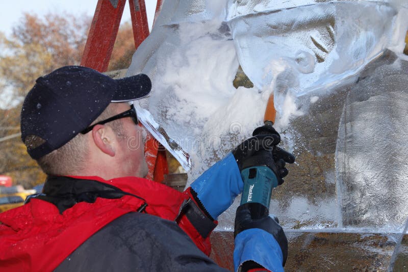 Ice Sculptures in Manhattan stock images