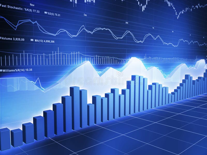 Ice Serieswith Stock Market Ticker stock illustration