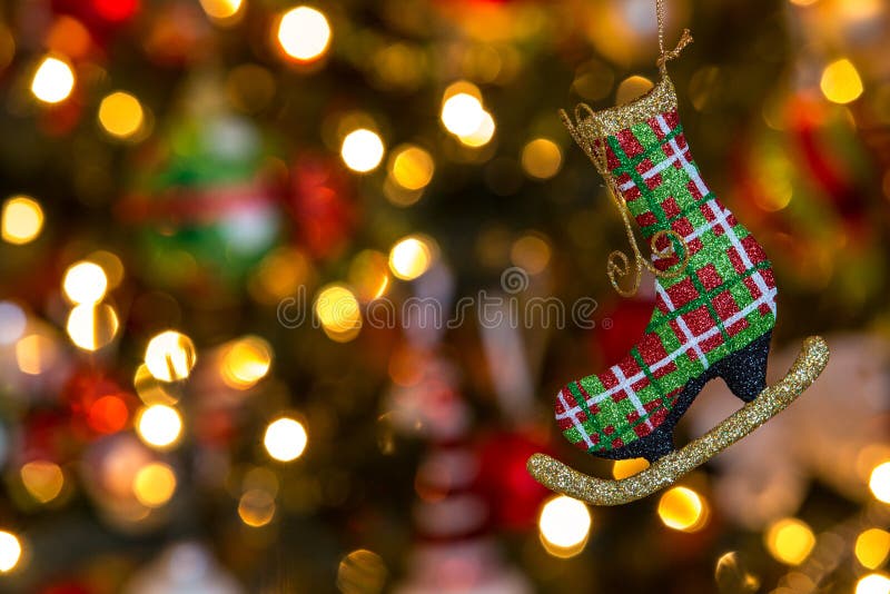 Ice Skate Christmas Decoration Stock Image Image of christ, tree