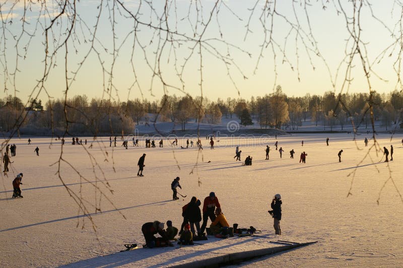 Outdoor Skating Rink in Anchorage Editorial Photo Image of outside