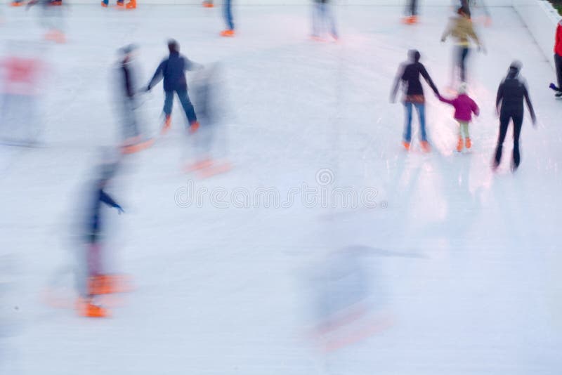 Ice skaters at the Tower of London Ice rink.