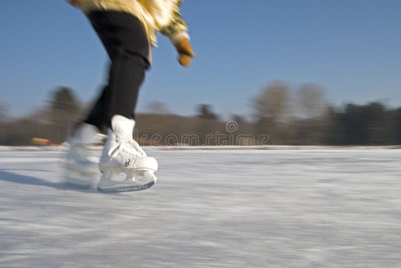 Ice skating stock image. Image of sport, blue, lake, wintersport 585275