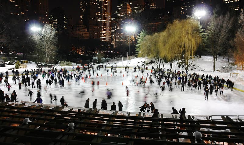 Ice skating in Central Park in New York City. Photo taken on Dec 28th,2010.