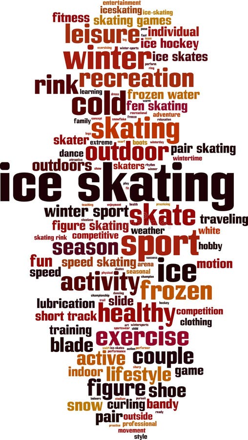 Ice skating word cloud stock vector. Illustration of bandy 175211472