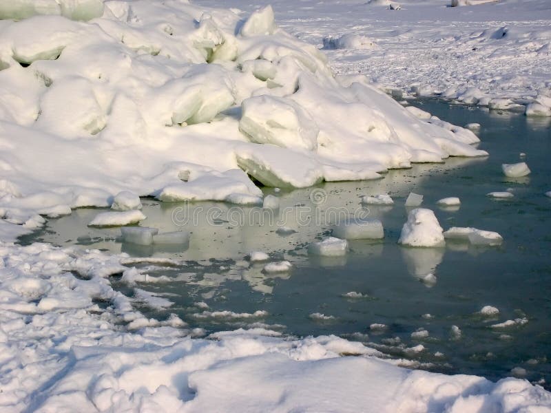 Ice and snow. stock photos