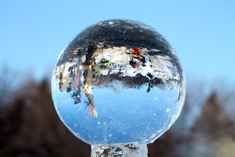 Ice sphere stock photo. Image of isolated, ornament, cold 23588470