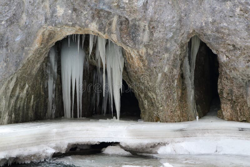 Ice stalactites, Slovak Paradise National park, Slovakia