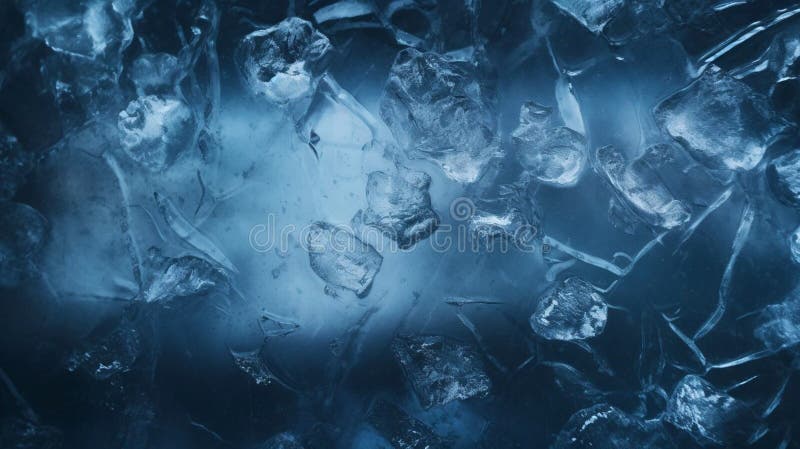 Ice surface texture. The textured cold frosty surface of the ice on dark background. Winter dark background. royalty free illustration