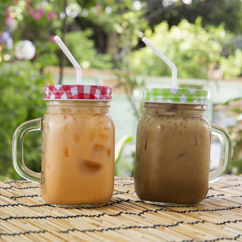 Ice Tea and Coffee Thai Style Stock Photo Image of delicious, brown