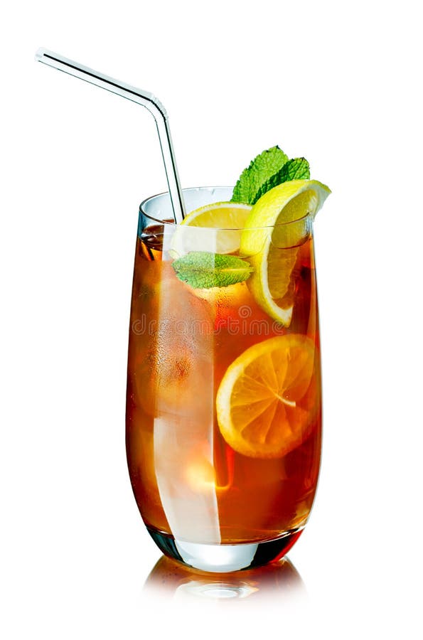 Ice tea in the glass stock photo. Image of citrus, healthy 44879252