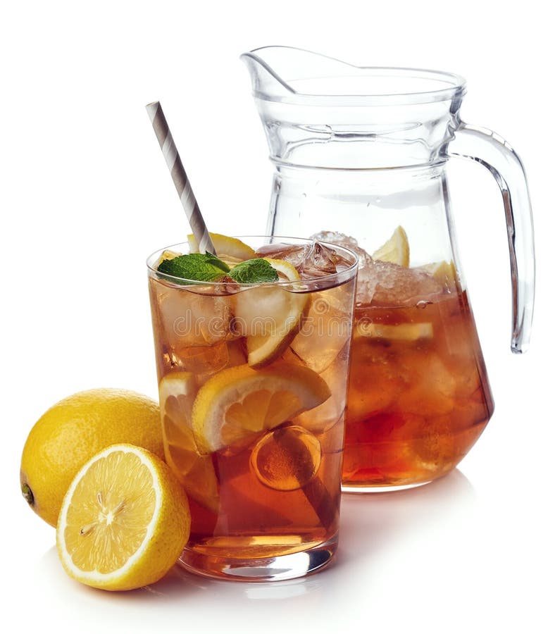 Ice tea stock image. Image of soft, carafe, cool, lemon - 94794121