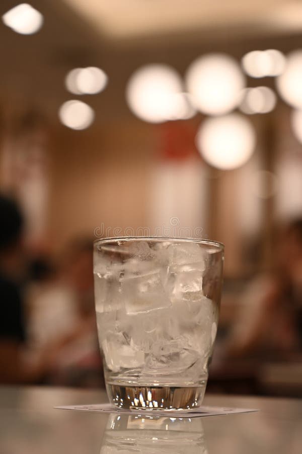 Ice Water in Glass at Restaurant Stock Image Image of natural, dish 266169359